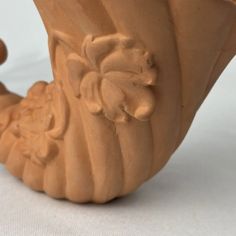 ELIZABETH ARDEN Clay Decor Roma Al Fresco Cornucopia Thanksgiving Christmas VNTG
